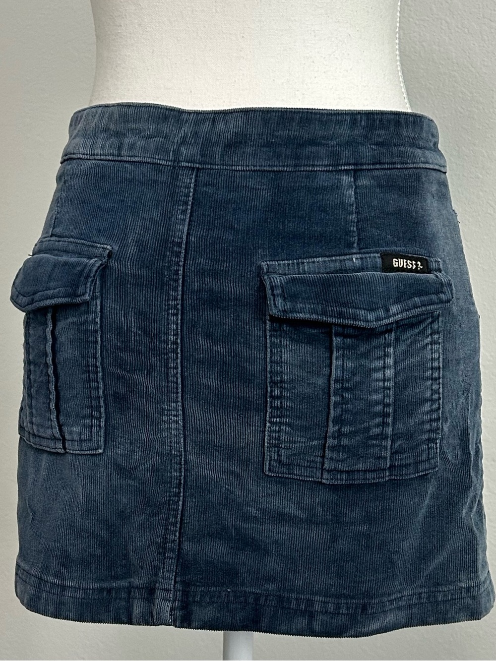 vintage guess corduroy mini skirt y2k